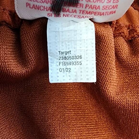 Xhilaration Jrs Smocked Top + High Leg Side Tie String Bikini Bottoms Rust XS - Picture 6 of 10